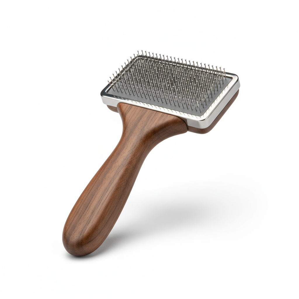 Brosse démêlante professionnelle pour chien avec picots en acier inoxydable
