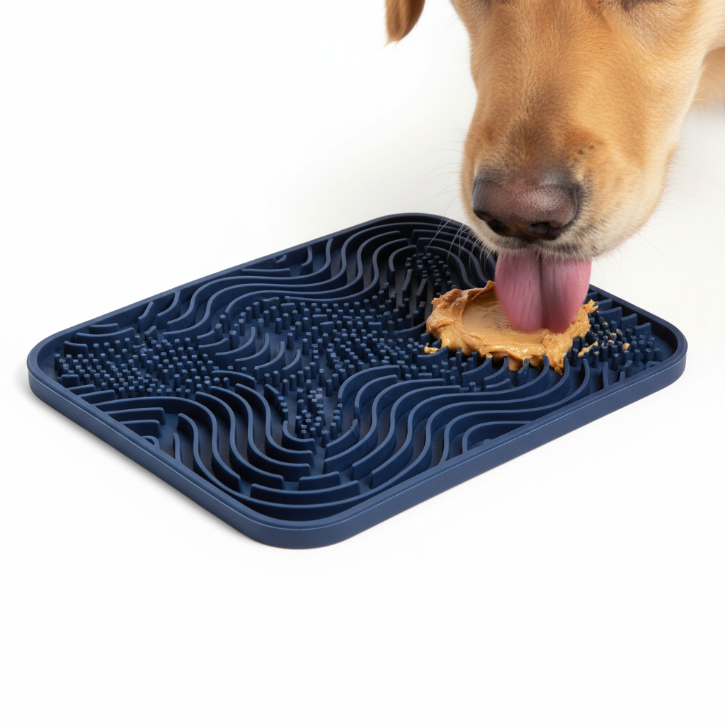 Tapis de léchage anti-stress pour chien en silicone alimentaire